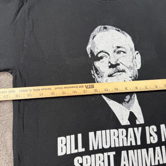 Bill Murray Spirit Animal Shirt Funny Humor Tee Adult M Black Crew Neck Comedy - Picture 3 of 4